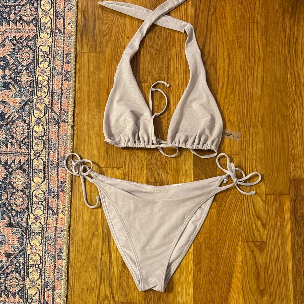 Abercrombie & Fitch Light Purple Shimmer Bikini Set